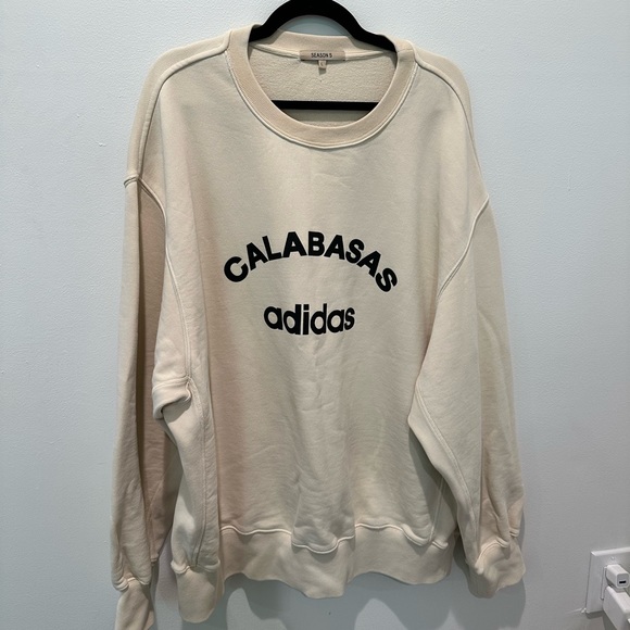 adidas gazelle silver green womens Ink Black Cotton Calabasas Crest Sweatshirt – cruvoir-test main image 1